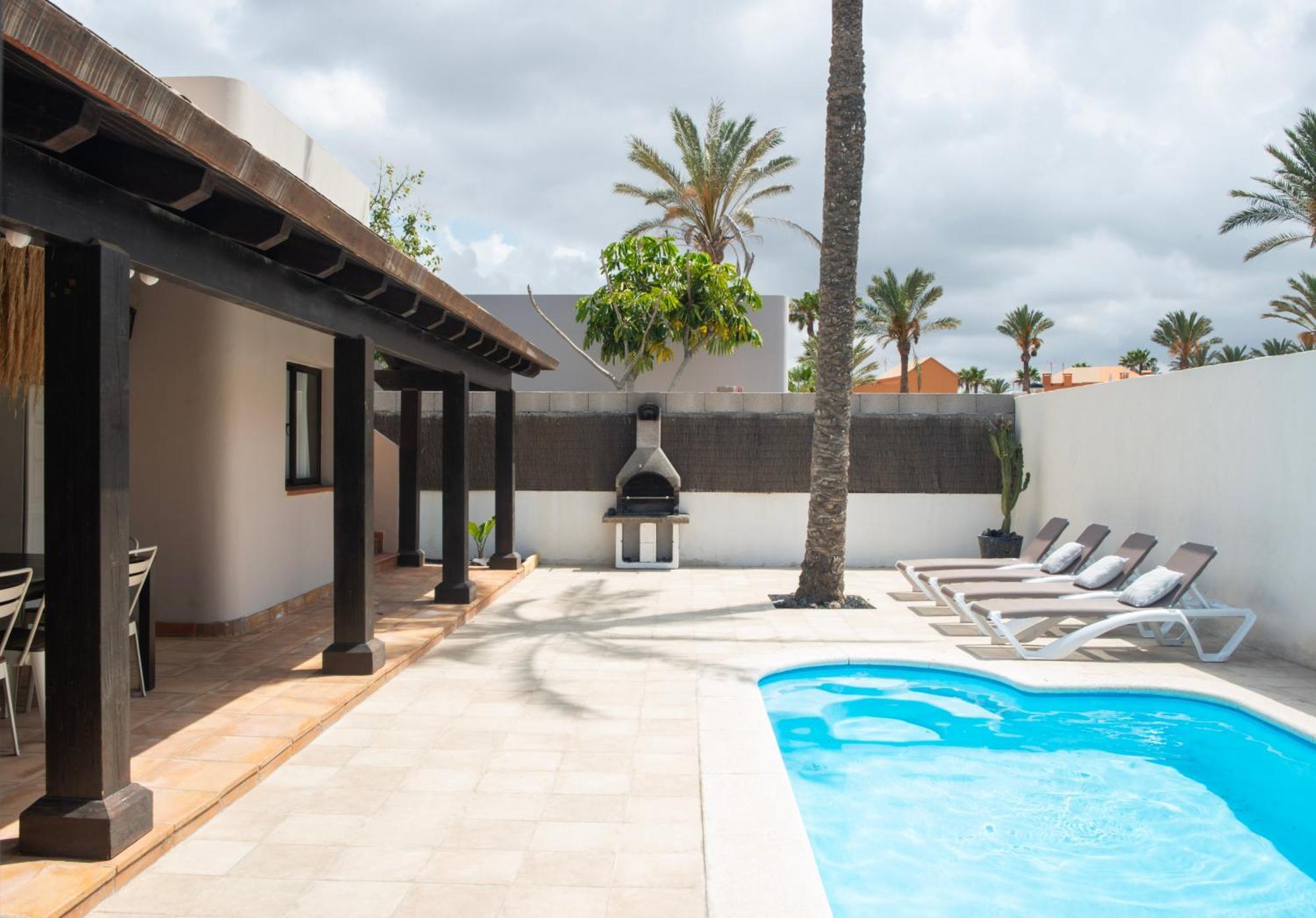 House Boho Palm With Private Heated Pool And Garden, 3 Bedrooms, Wi-Fi Corralejo Dış mekan fotoğraf