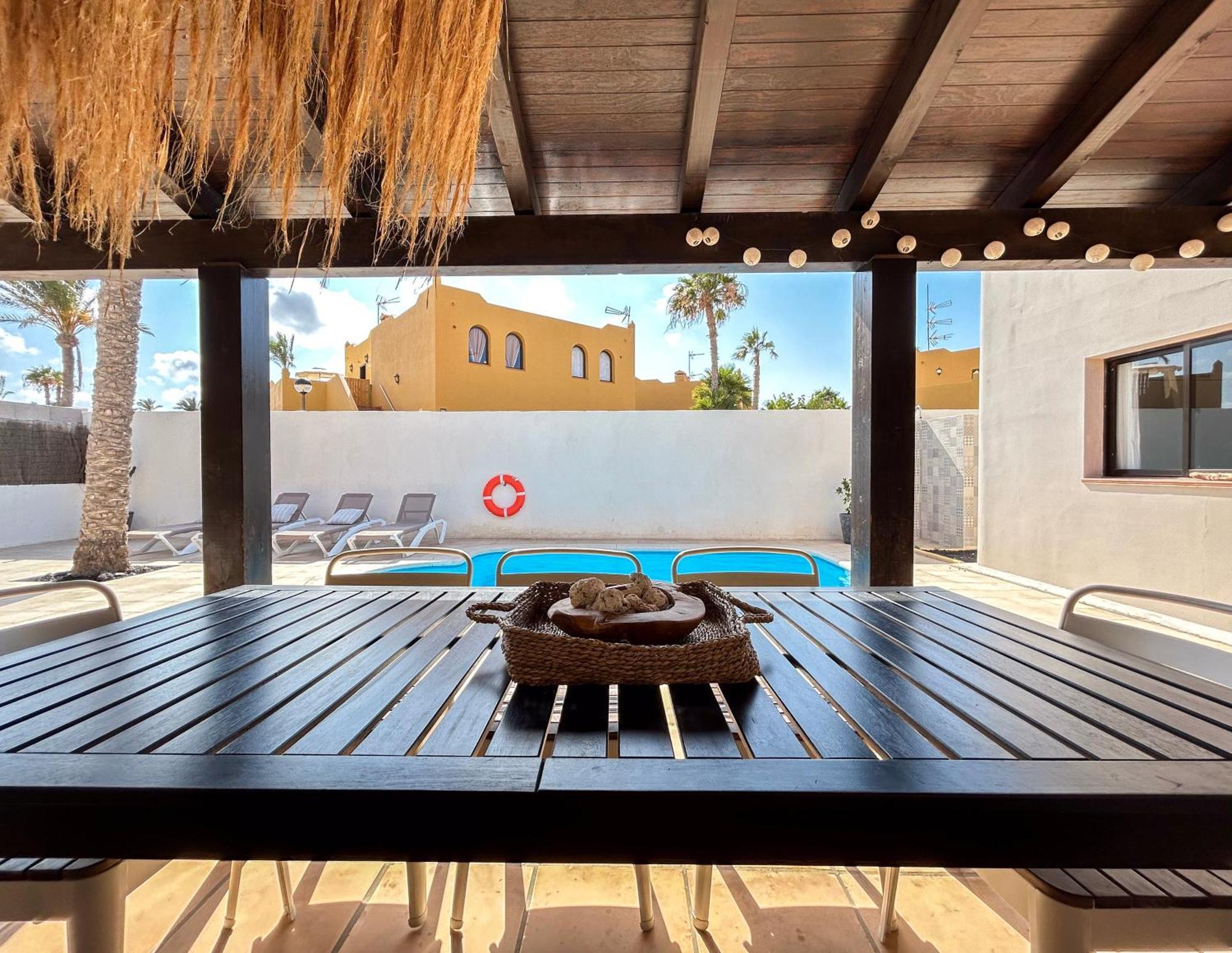 House Boho Palm With Private Heated Pool And Garden, 3 Bedrooms, Wi-Fi Corralejo Dış mekan fotoğraf